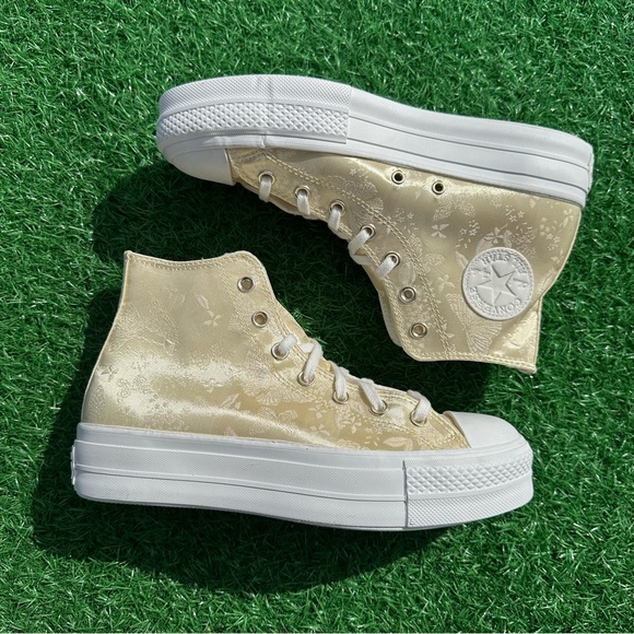 Converse Chuck Taylor All Star Lift Platform Hi Lemon Drop Golden Butterfly - Picture 12 of 14